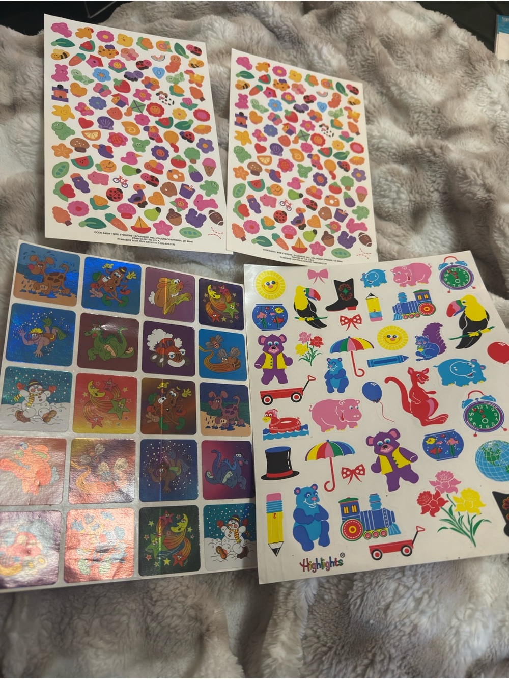 Vintage Sticker Bundle 4 Unused Sheets 80s/90s